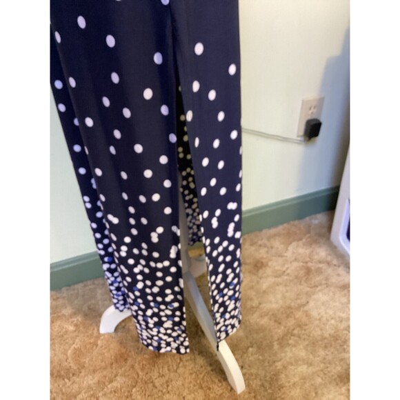 Tiana B. Women's Maxi Dress Size S Polka Dot Stretch Sleeveless Side Slit Flowy - Picture 5 of 9